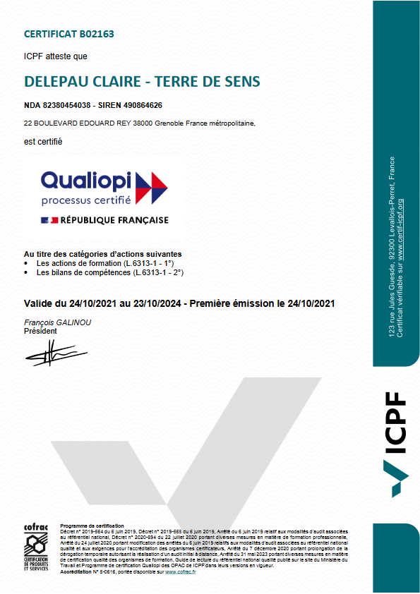 Certificat Qualiopi